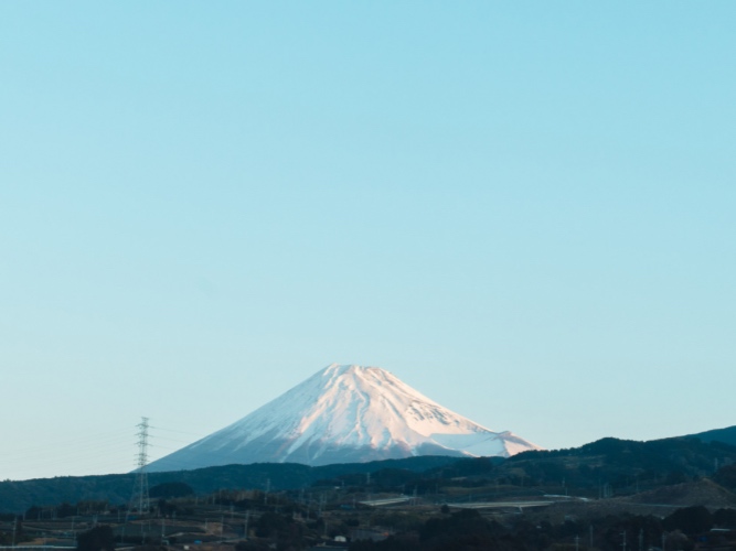 森林散骨　富士山の見える景観のよい場所にて散骨を行っております。
