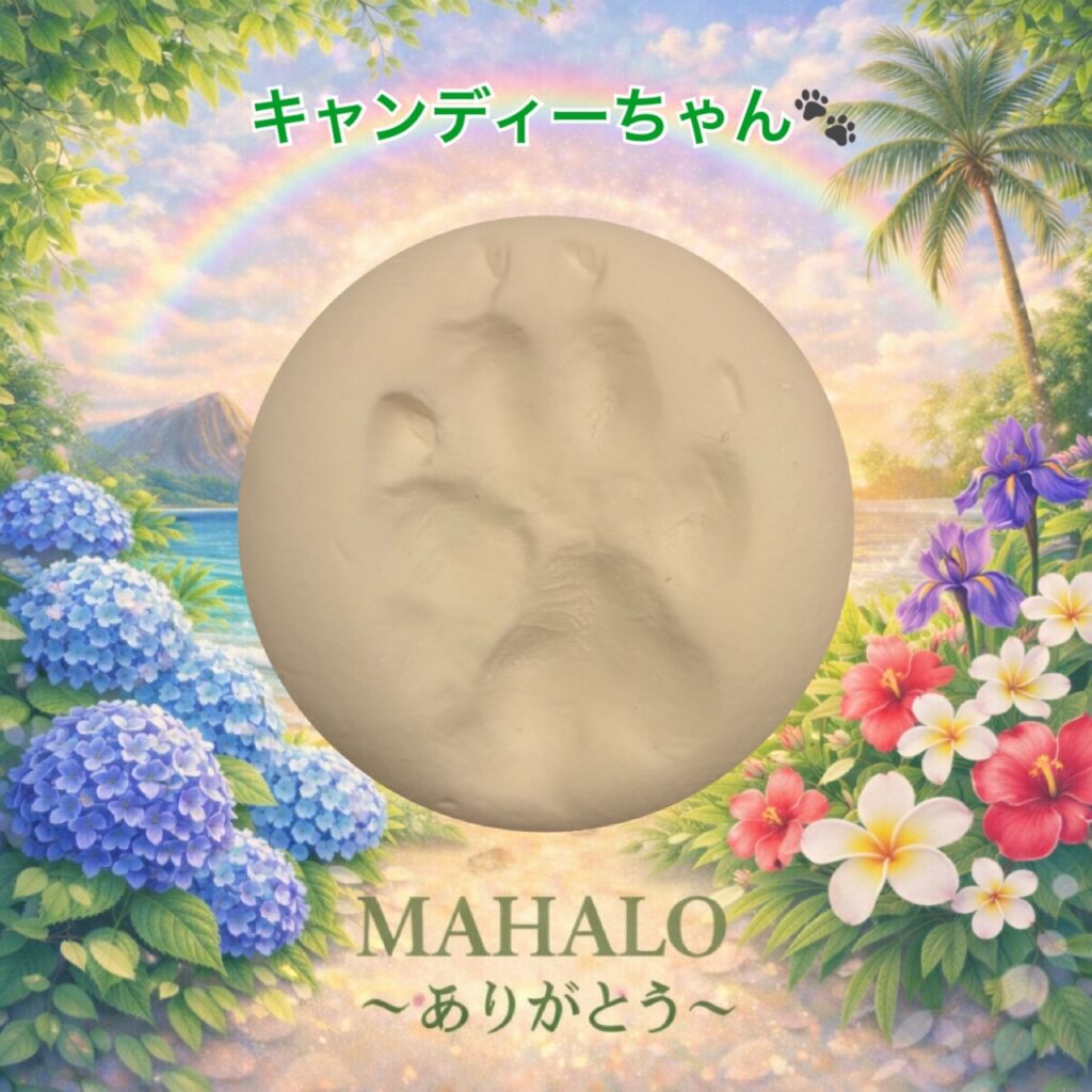 MAHALOにて対応させて頂いたトイプードルの足型