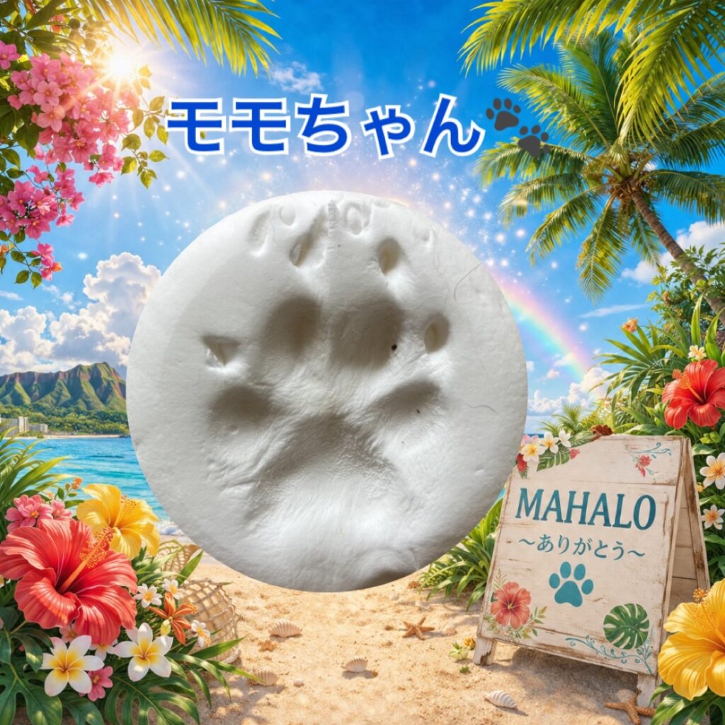 MAHALOにて対応させて頂いたジャックラッセルテリアの足型