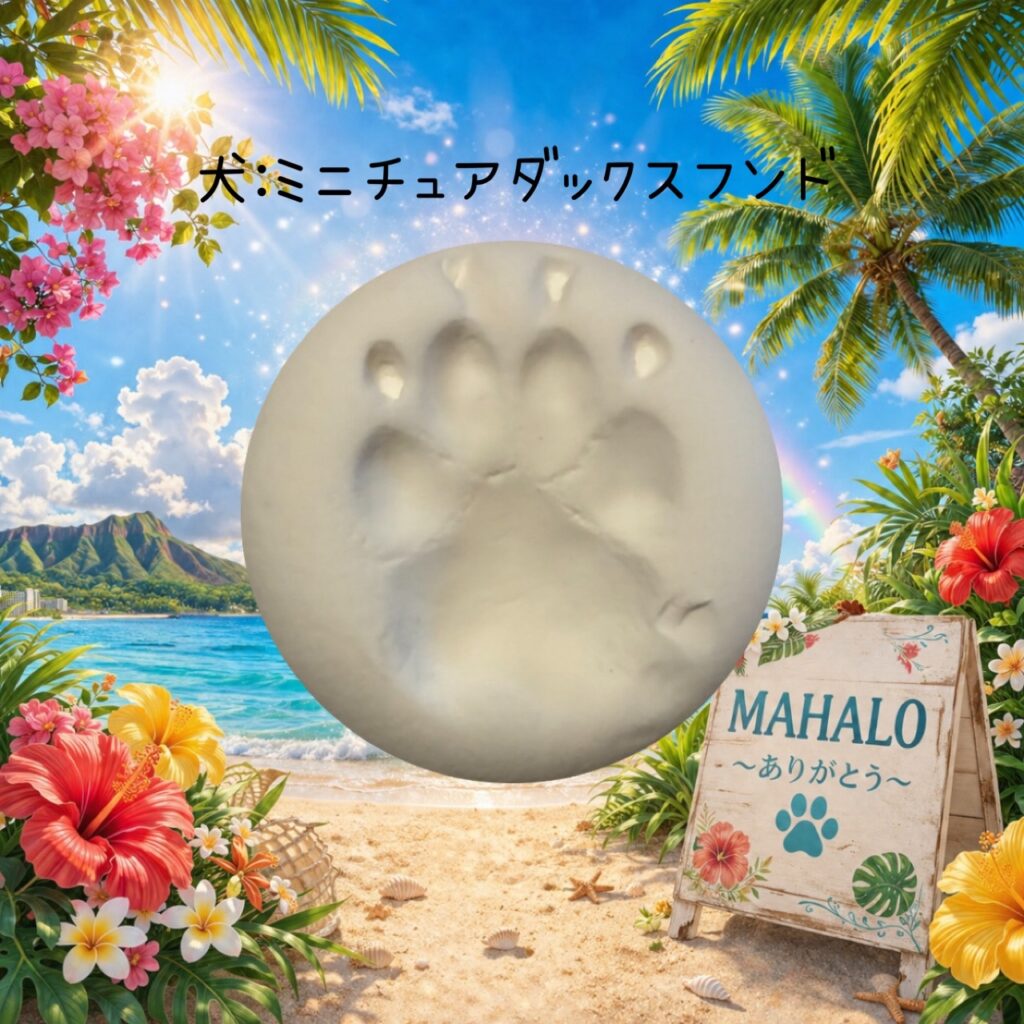 MAHALOにて対応させて頂いたねこちゃんの足型