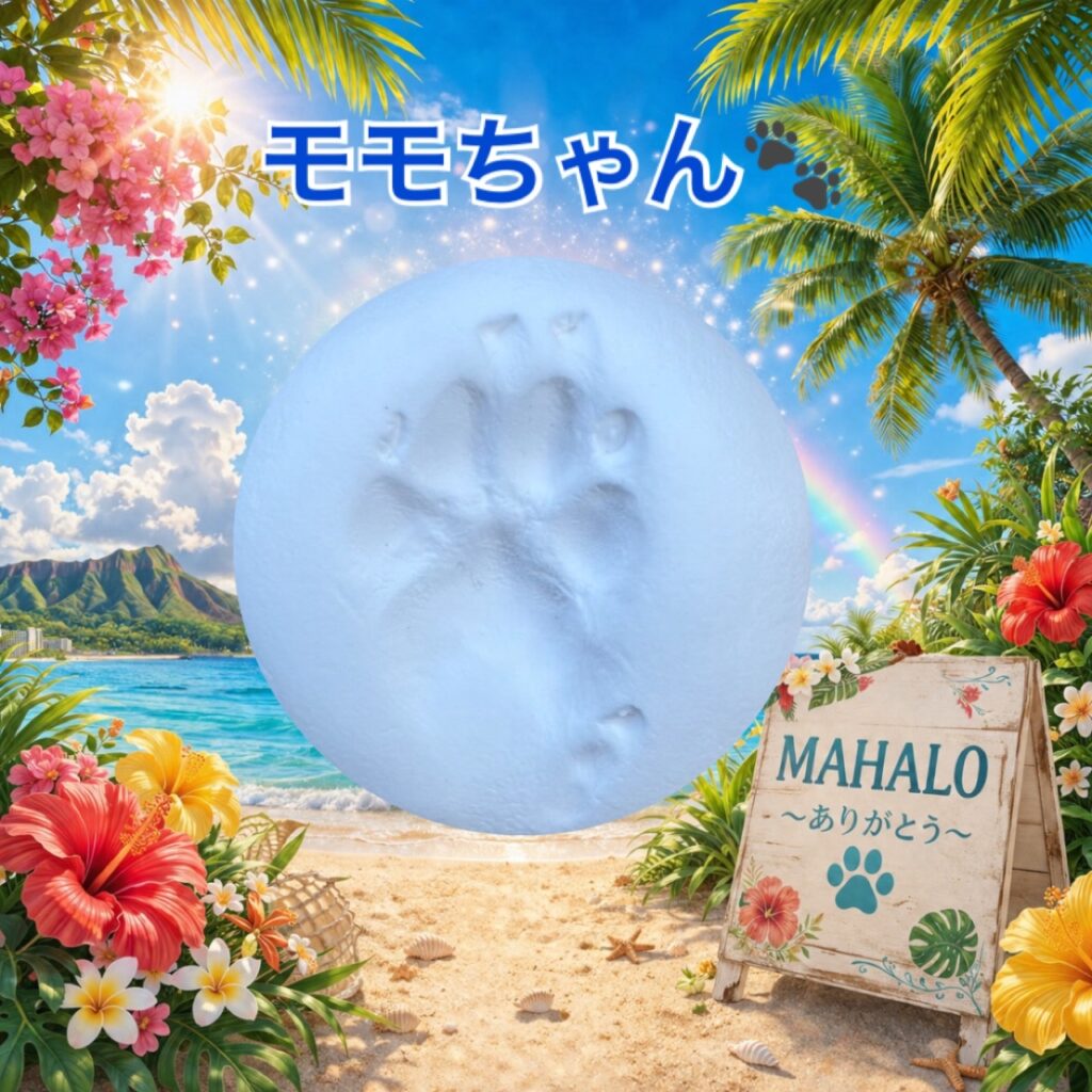MAHALOにて対応させて頂いたジャックラッセルテリア・チワワの足型
