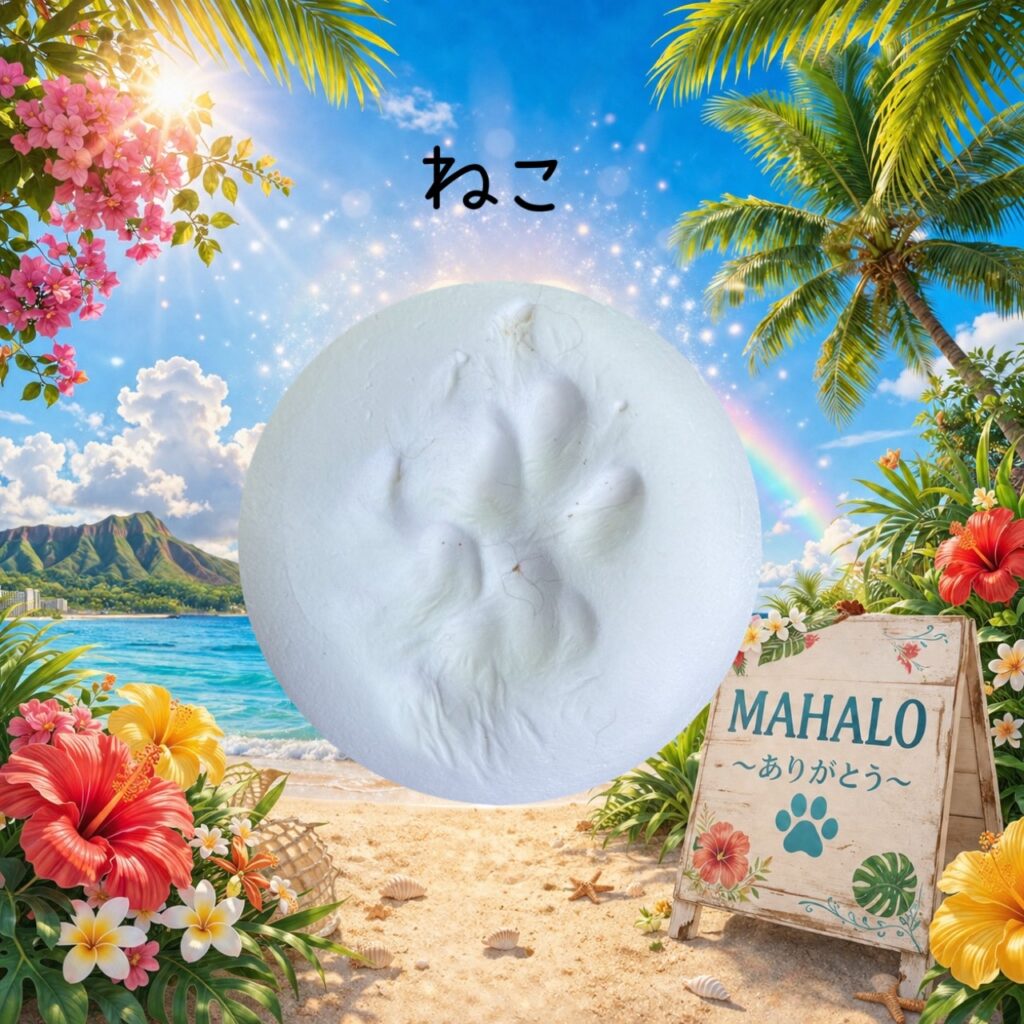 MAHALOにて対応させて頂いた猫の足型