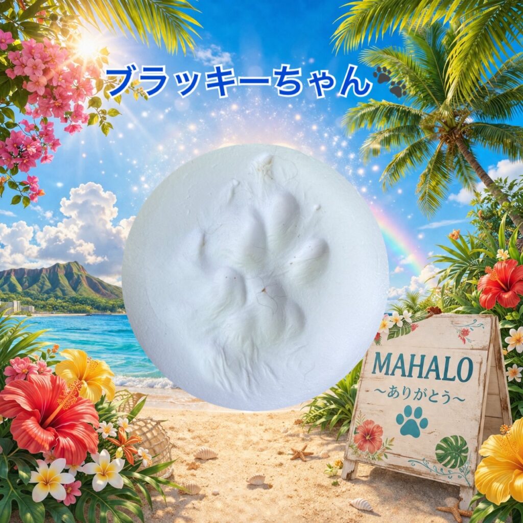 MAHALOにて対応させて頂いた猫の足型