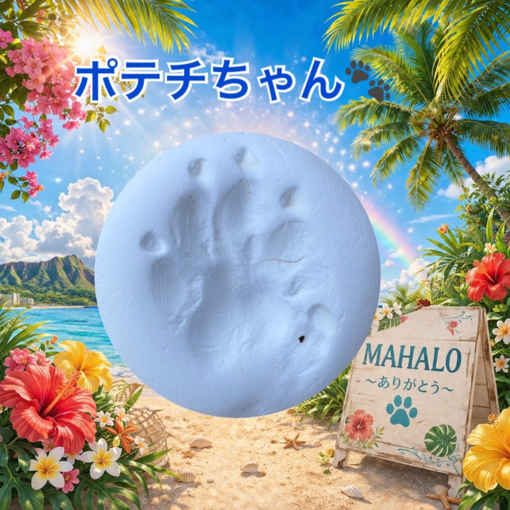 MAHALOにて対応させて頂いたミニチュアダックスフンドの足型