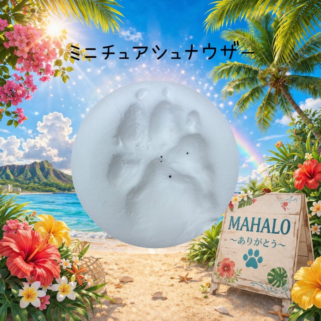MAHALOにて対応させて頂いたミニチュアシュナウザーの足型