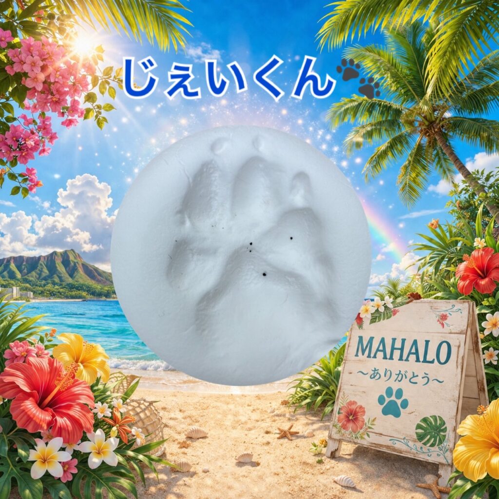 MAHALOにて対応させて頂いたミニチュアシュナウザーの足型