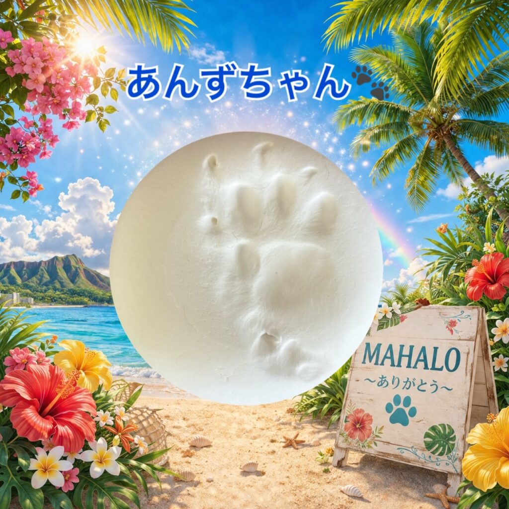 MAHALOにて対応させて頂いた三毛猫の足型