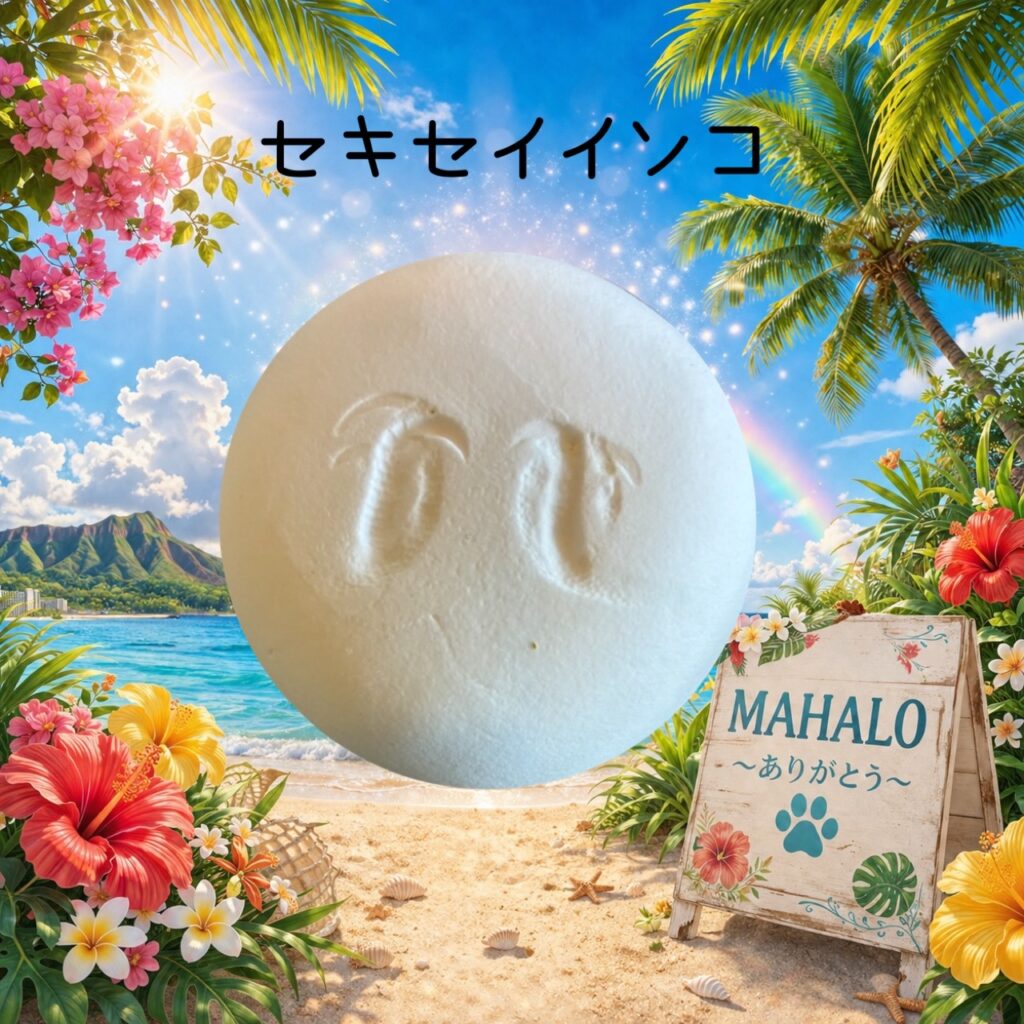 MAHALOにて対応させて頂いた三毛猫の足型