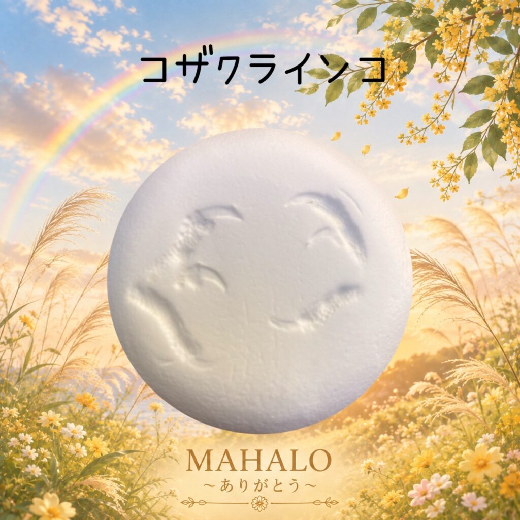 MAHALOにてペット火葬のご対応をしたコザクラインコの足型