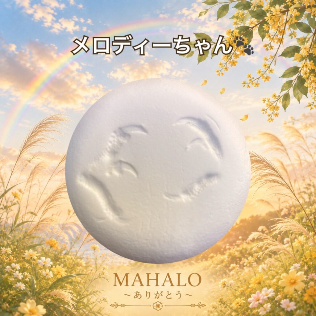 MAHALOにてペット火葬のご対応をしたコザクラインコの足型