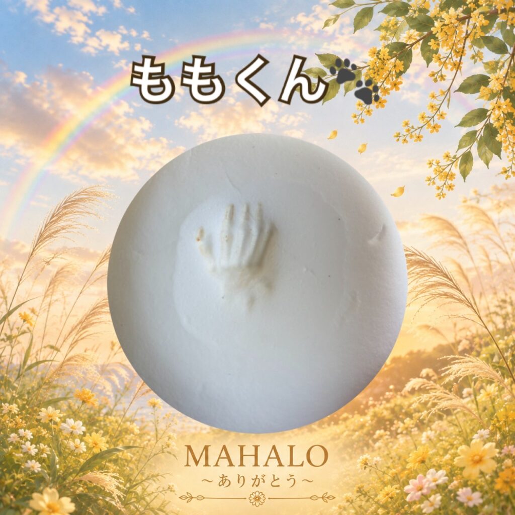 MAHALOにてペット火葬のご対応をしたフクロモモンガの足型