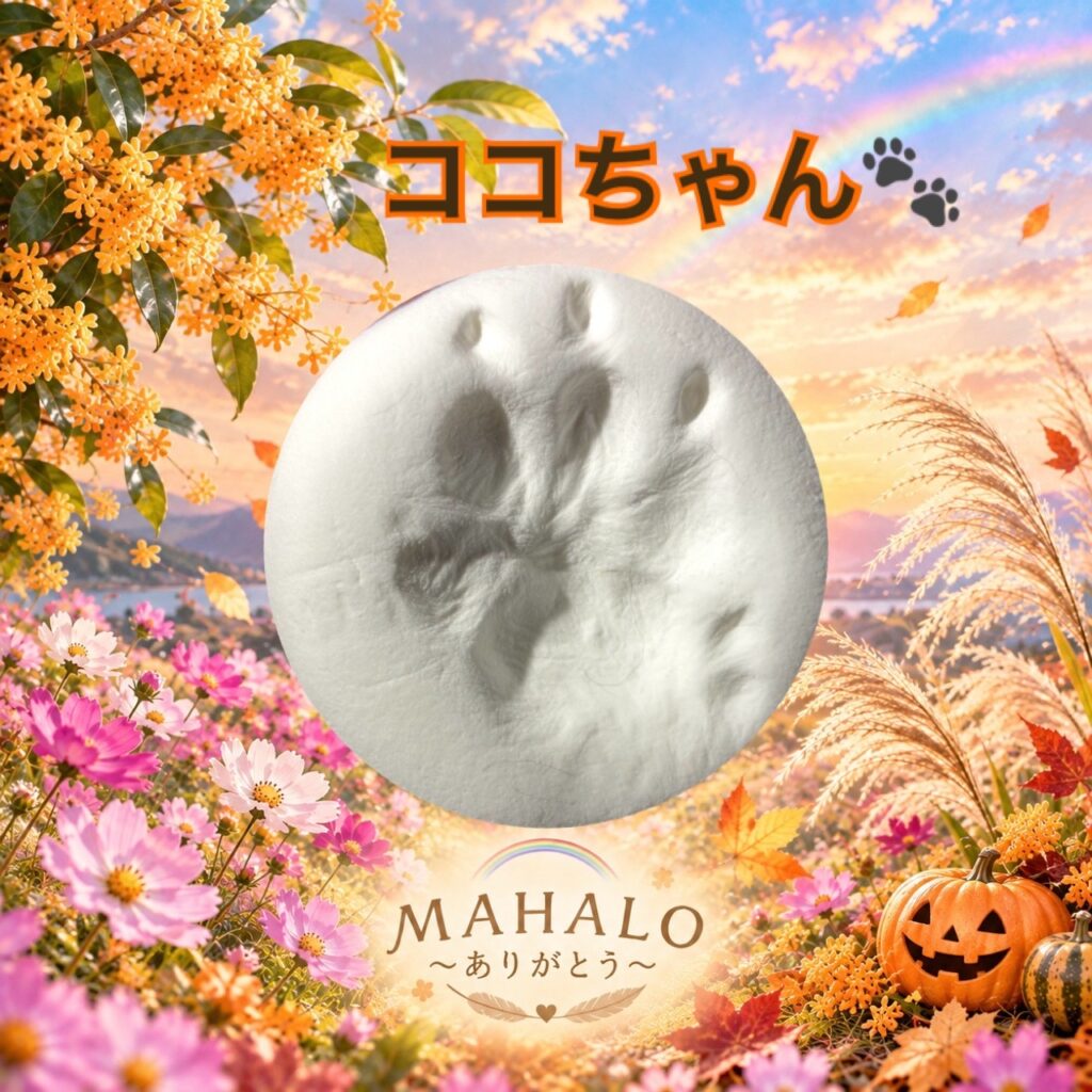 MAHALOにてペット火葬のご対応をしたチワックスの足型