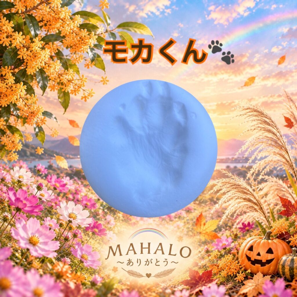 MAHALOにてペット火葬のご対応をしたトイプードルの足型