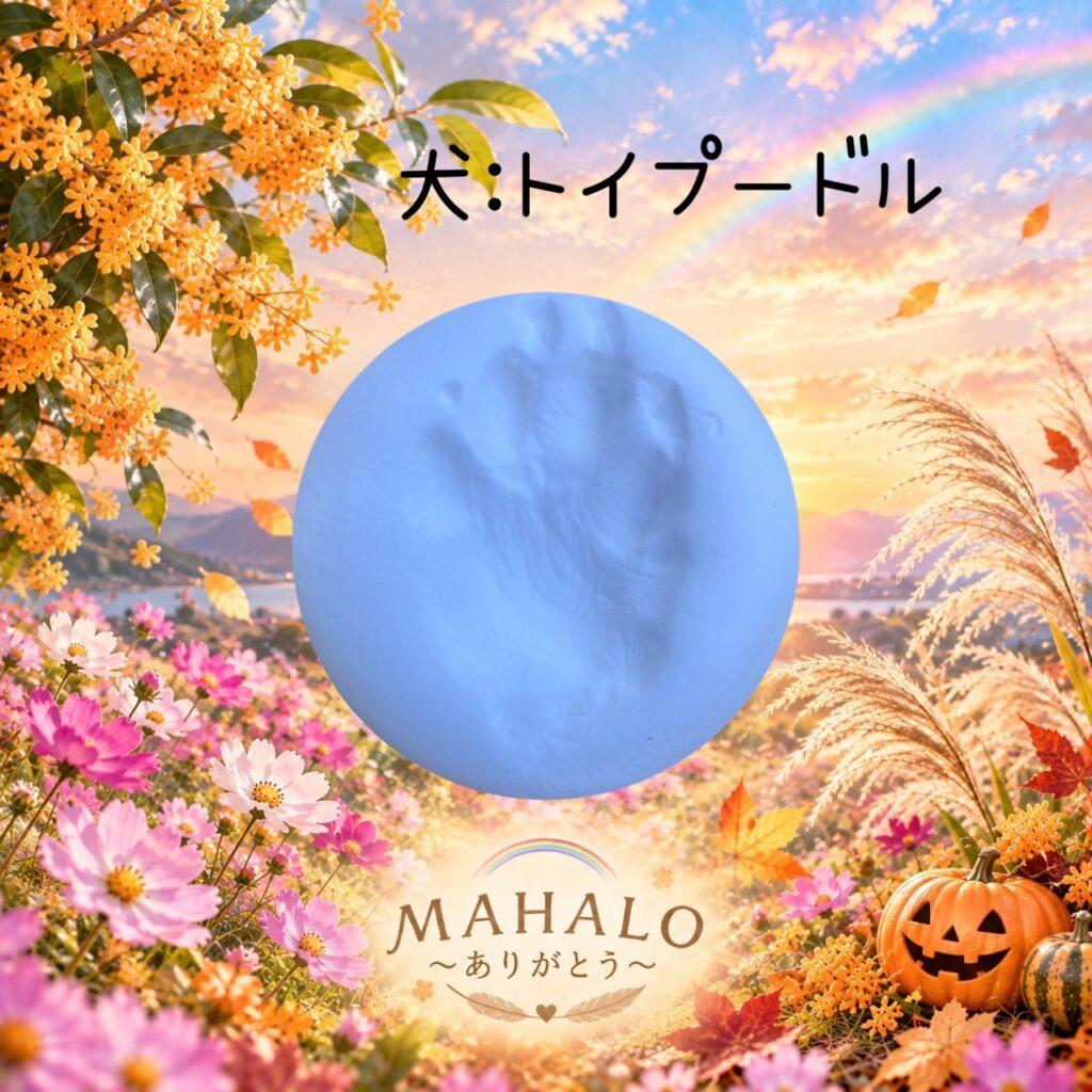 MAHALOにてペット火葬のご対応をしたトイプードルの足型