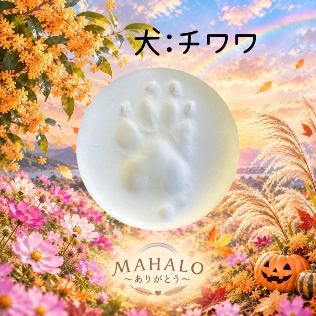 MAHALOにてペット火葬のご対応をしたチワワの足型