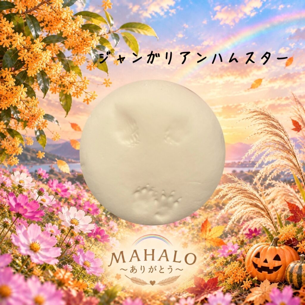 MAHALOにてペット火葬のご対応をしたジャンガリアンハムスターの足型