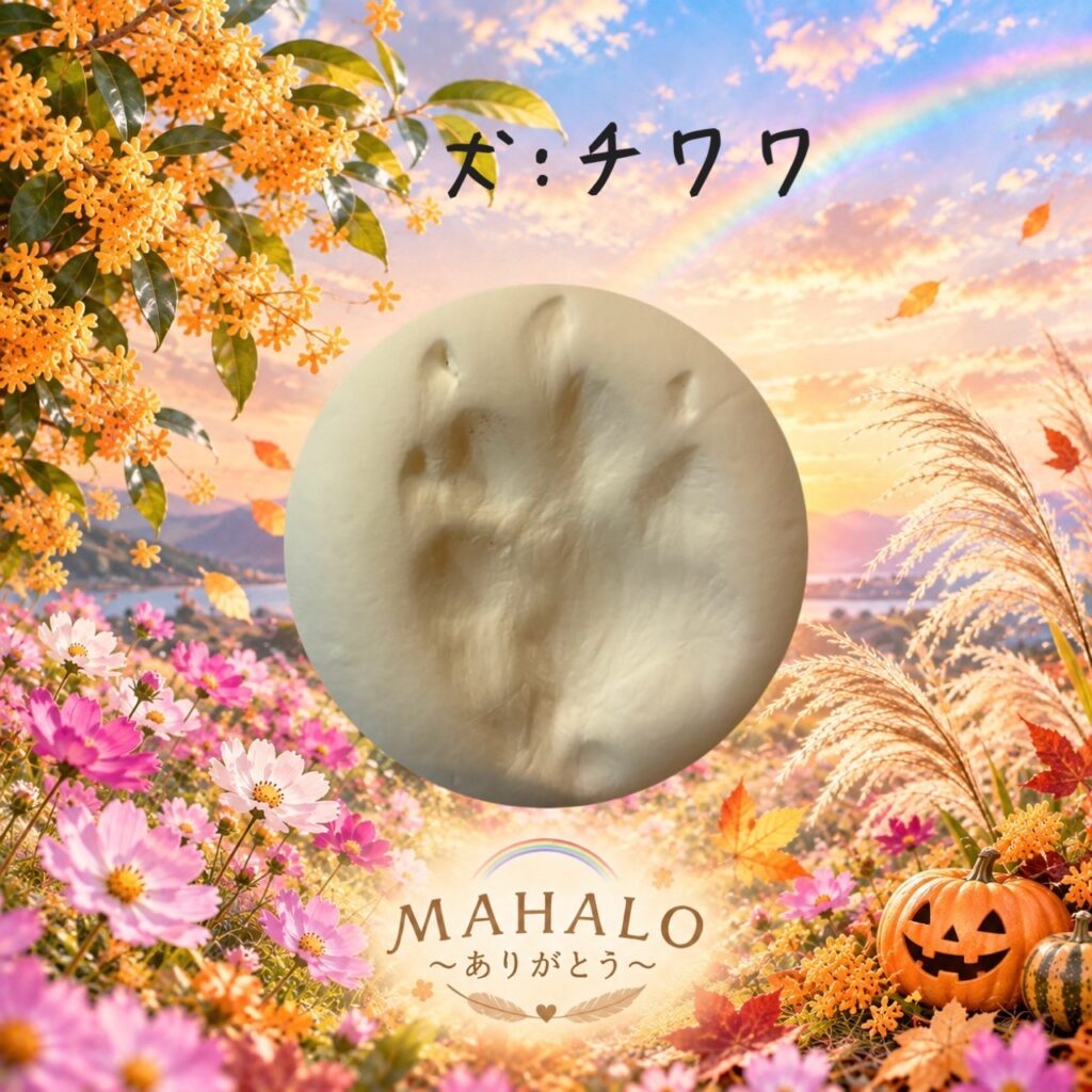 MAHALOにてペット火葬のご対応をしたチワワの足型